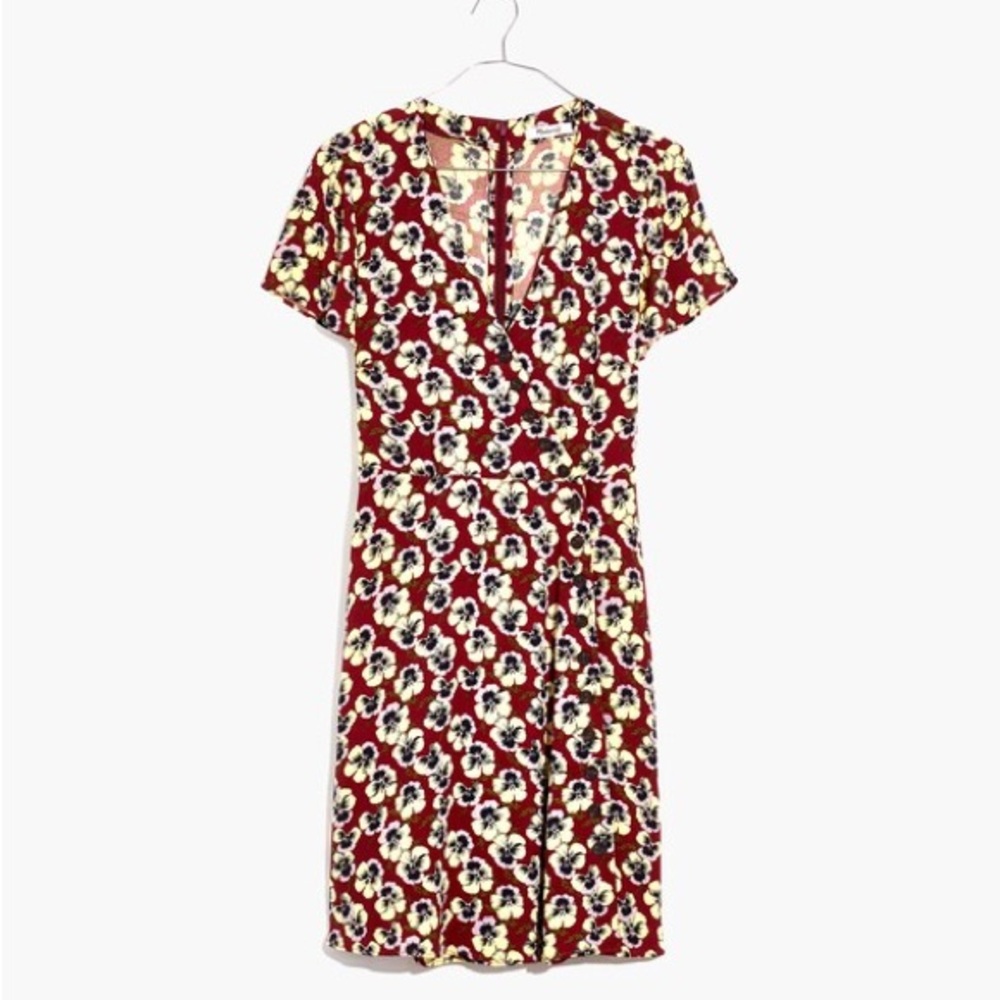 Madewell Floral Burgundy Dress